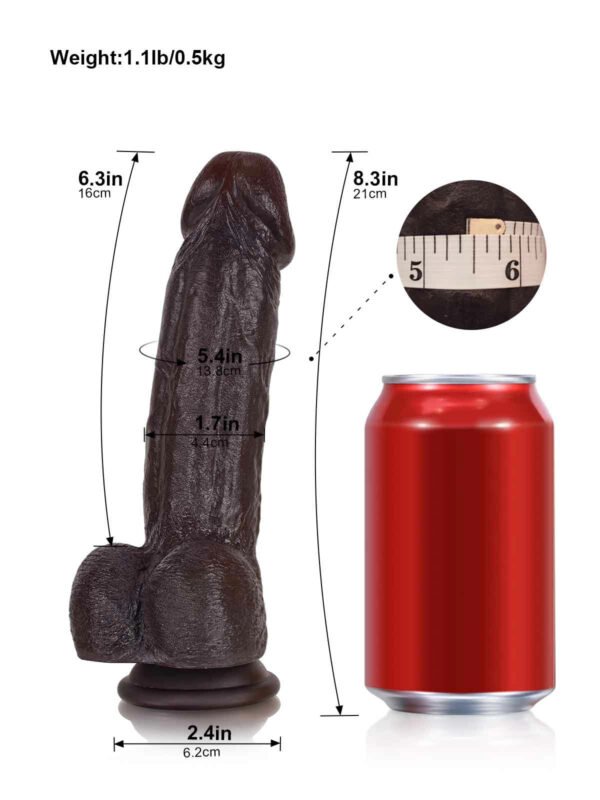 Jake | 8.3" x 1.7" - G Spot Flesh Curved Dildo With Metal Keel Bendable