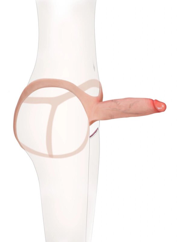 Emberfall | 7.5" x 2" Hollow Ultra Slim Open Ball Realistic Wearable  Strap-On Dildo