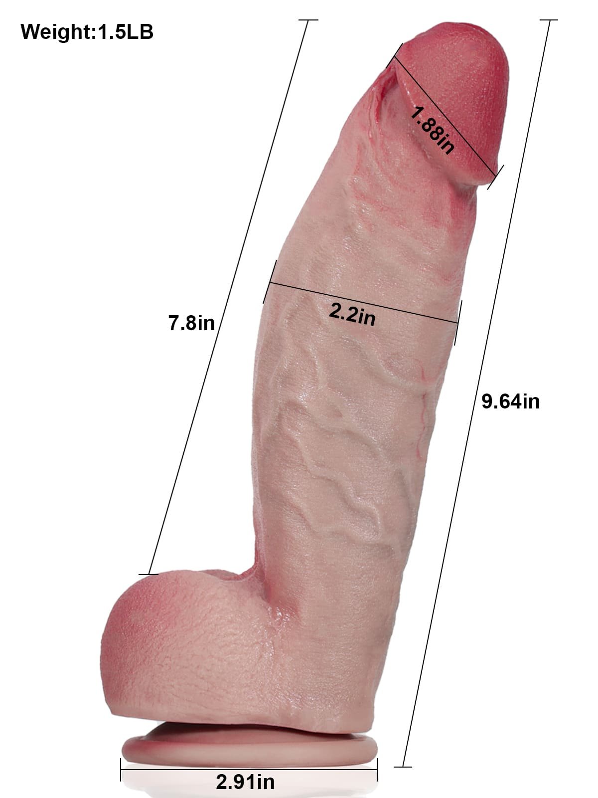 Steven  9.6"  x 2.2"  steven soft flesh like thick short fat realistic dildo - Image 6