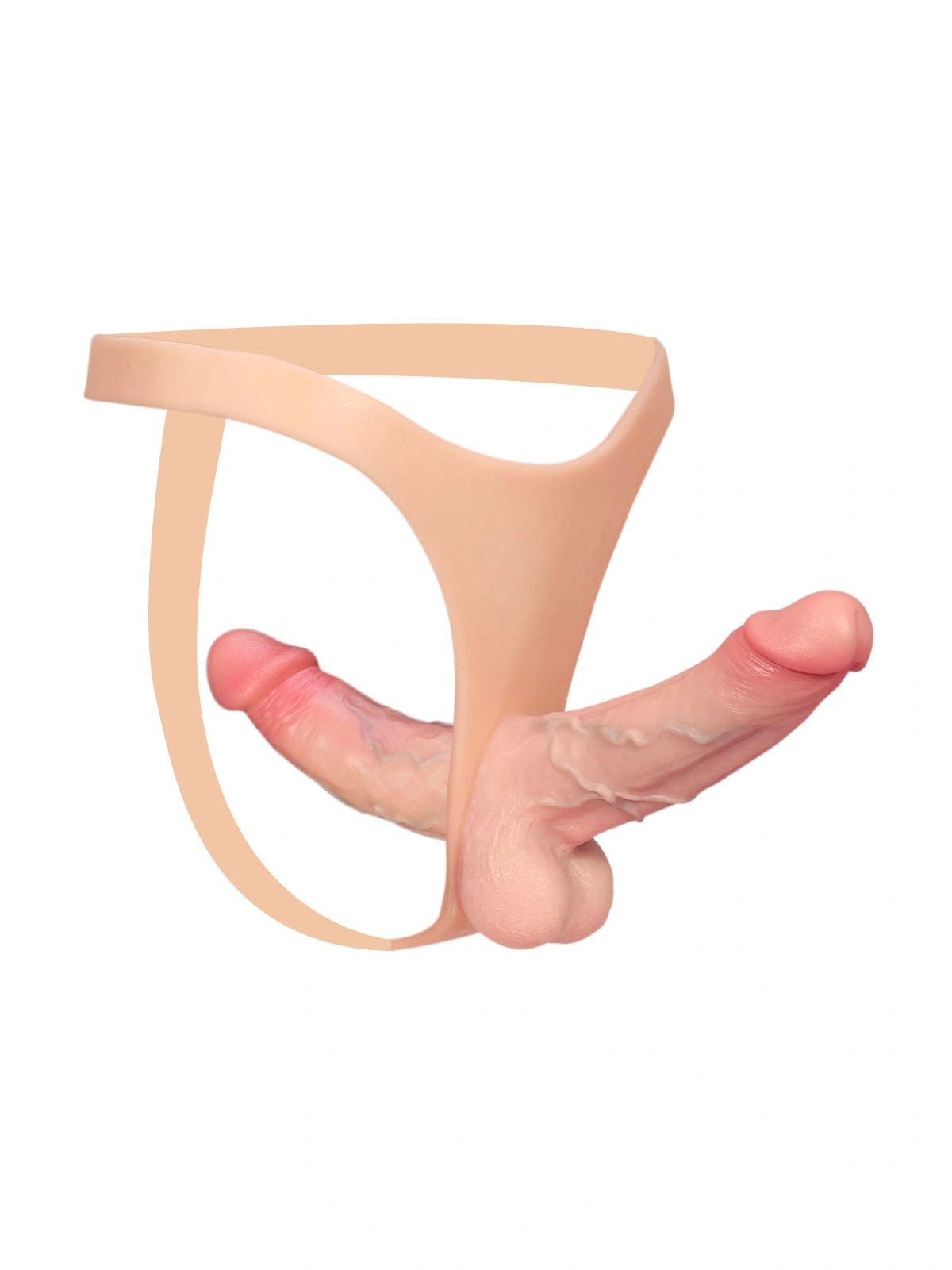 STD31-Flesh-Zorvyn_20 Zorvyn | Lifelike Silicone Strap-On Dildo with Double Realistic Shaft - Image 1